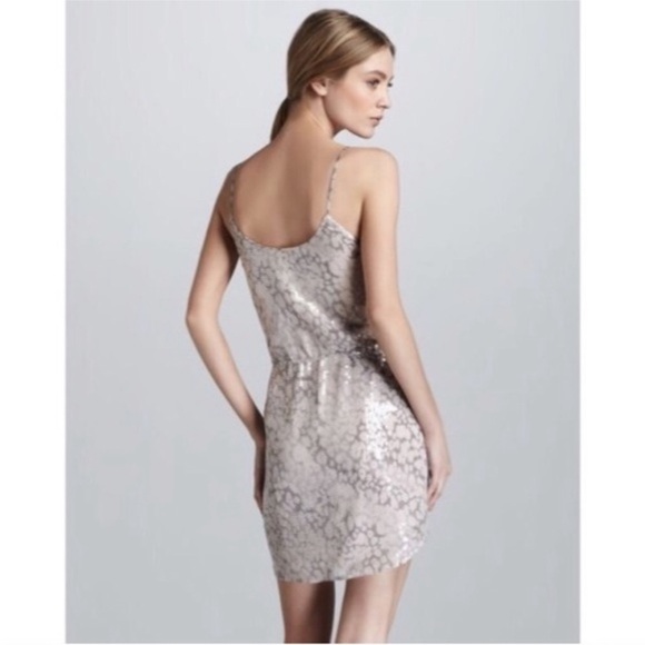 Rebecca Taylor Sequined Leopard Animal Print Dress with Elastic Waist size 6 - Picture 7 of 15